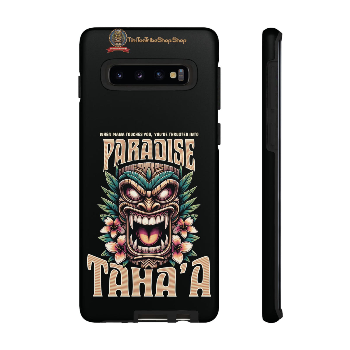 Tahaa – Coque Antichoc Premium « Tiki Féroce » | Design Tribal & Protection Maximale