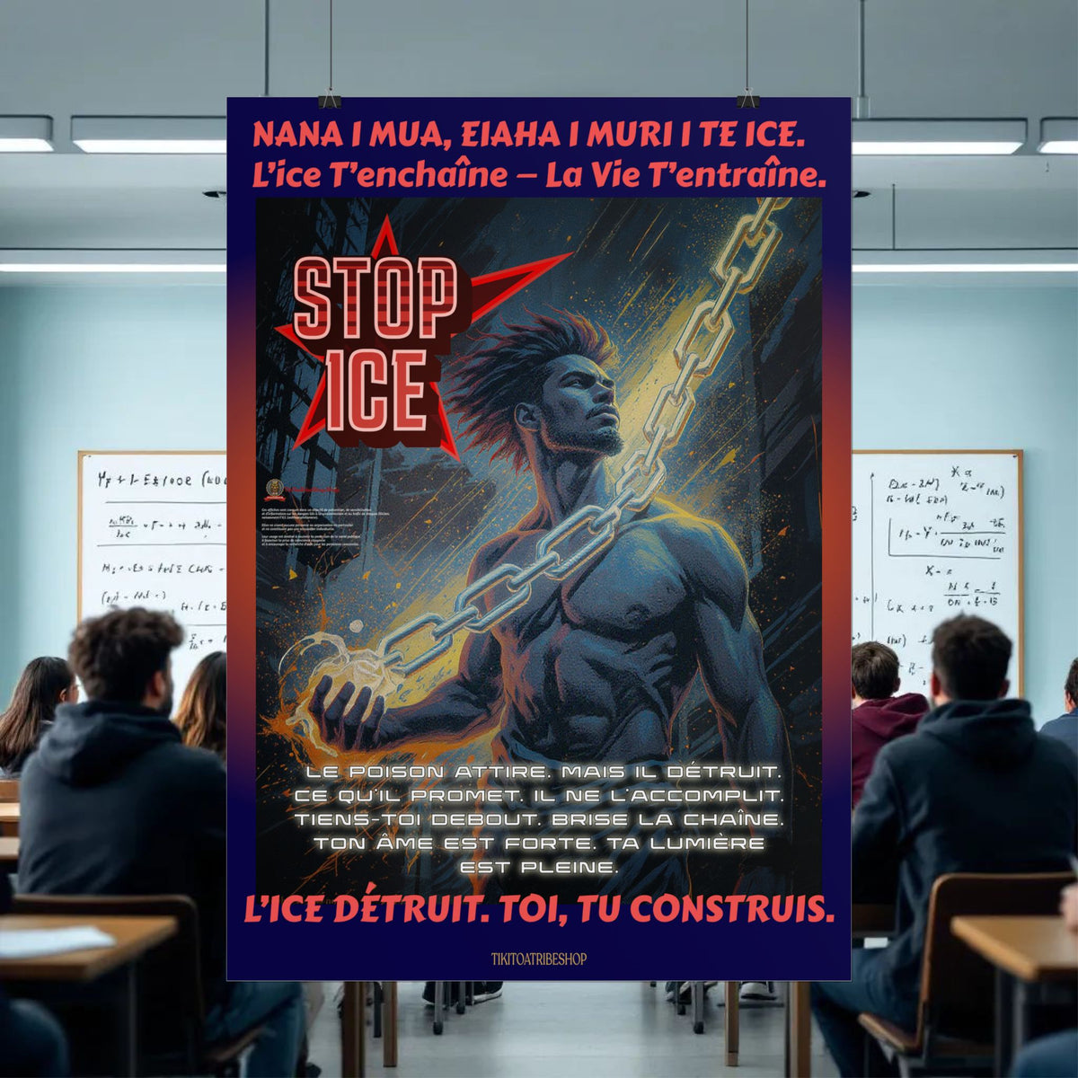 Posters Anti-ICE Polynésie – Affiches de Sensibilisation Contre la Drogue “Paruru i te ora – Brisons les chaînes de l’ICE”
