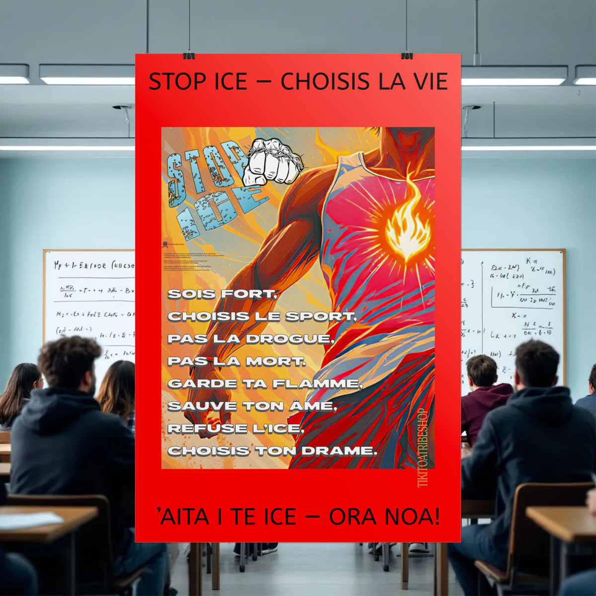 Posters Anti-ICE Polynésie – Affiches de Sensibilisation Contre la Drogue Paruru i te ora – Brisons les chaînes de l’ICE