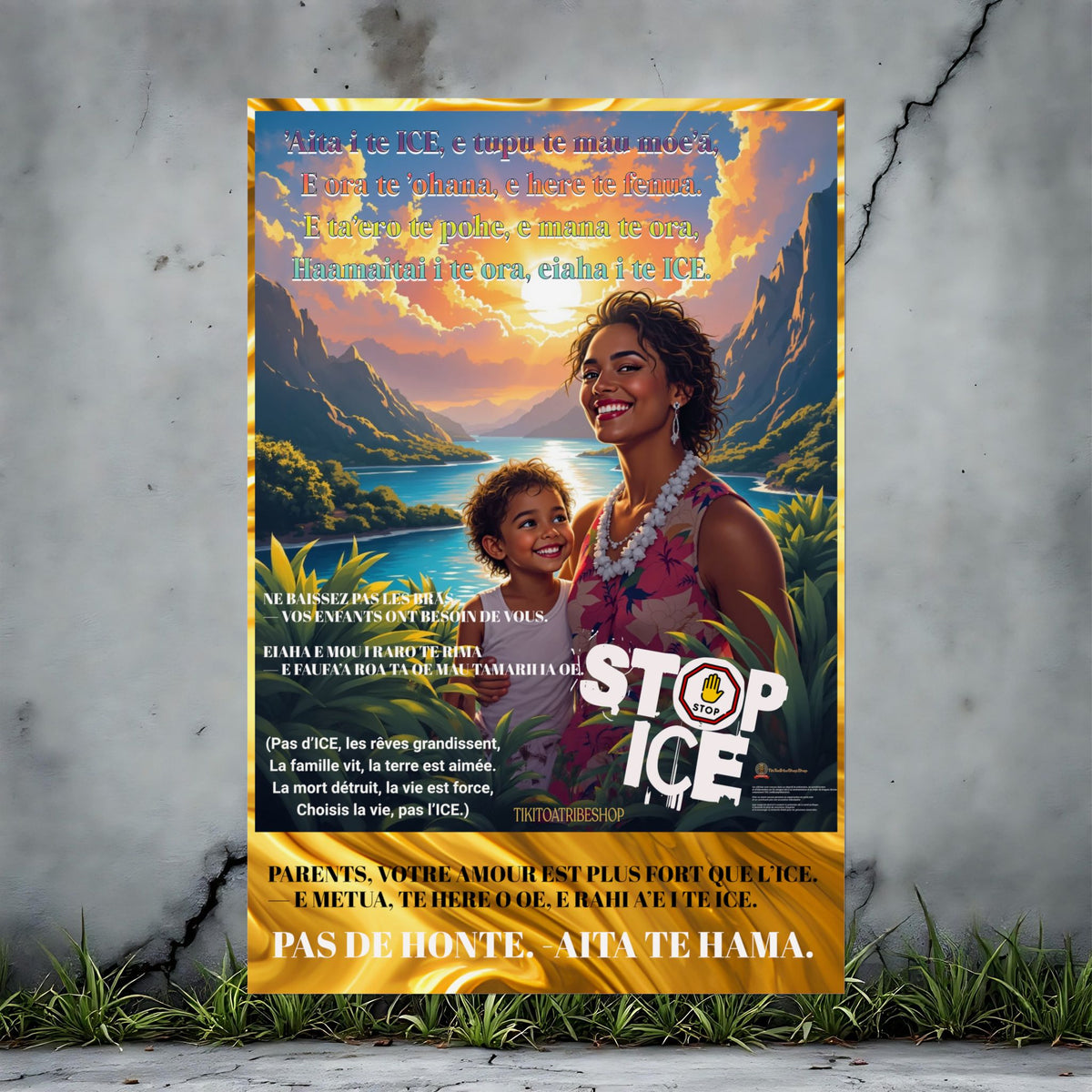 Posters Anti-ICE Polynésie – Affiches de Sensibilisation Contre la Drogue “Paruru i te ora – Brisons les chaînes de l’ICE”