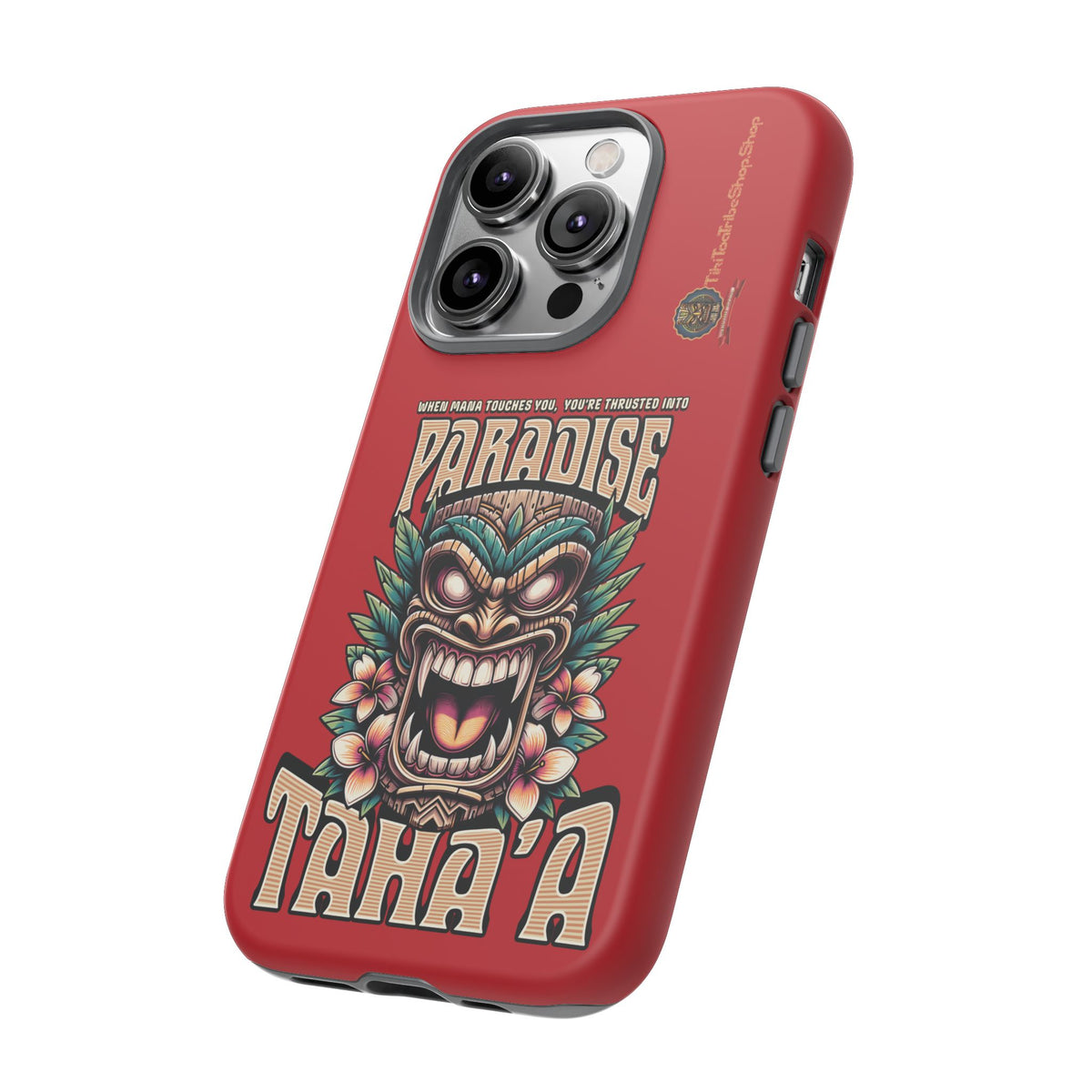 Tahaa – Coque Antichoc Premium « Tiki Féroce » | Design Tribal & Protection Maximale