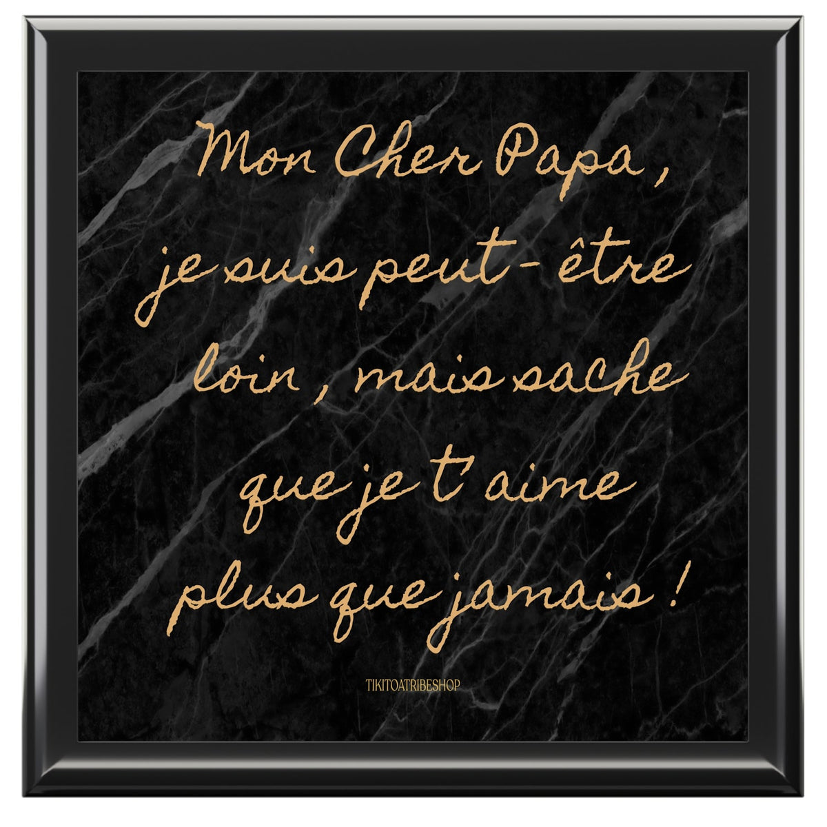 Coffret à Bijoux en bois noble avec carreaux céramique  