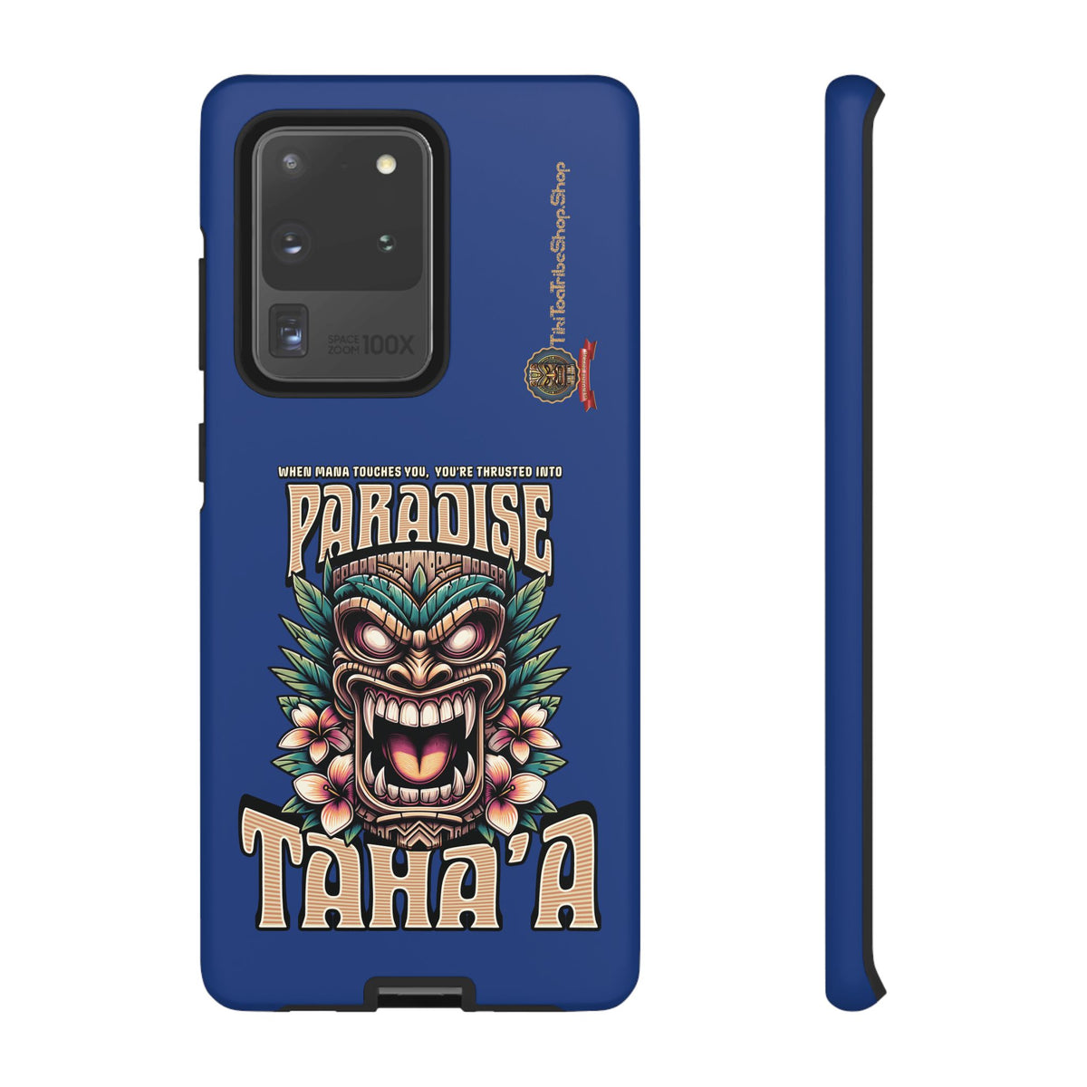 Tahaa – Coque Antichoc Premium « Tiki Féroce » | Design Tribal & Protection Maximale