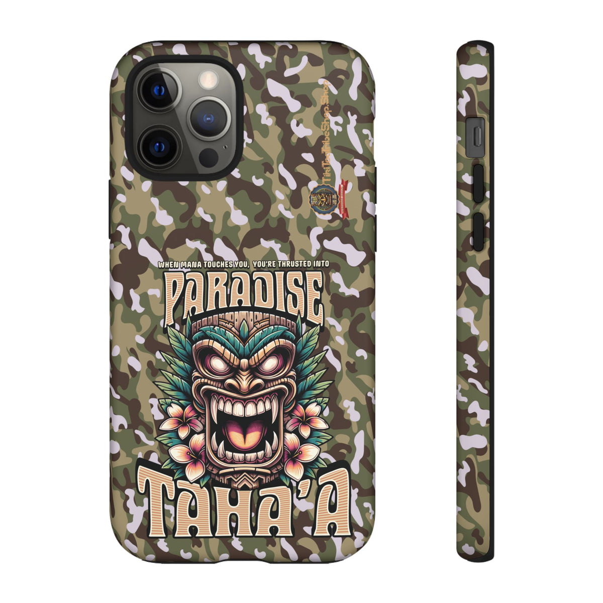 Tahaa – Coque Antichoc Premium « Tiki Féroce » | Design Tribal & Protection Maximale