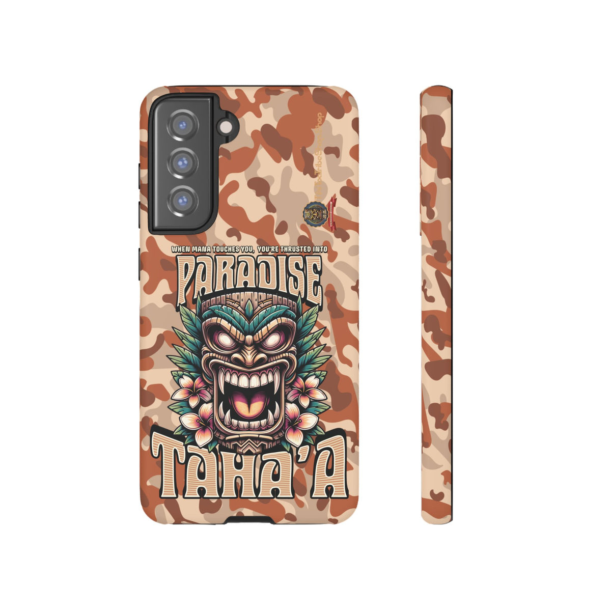 Tahaa – Coque Antichoc Premium « Tiki Féroce » | Design Tribal & Protection Maximale