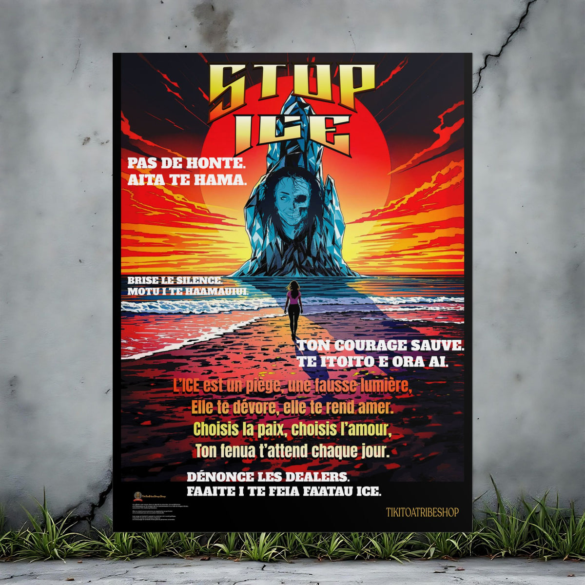 Posters Anti-ICE Polynésie – Affiches de Sensibilisation Contre la Drogue “Paruru i te ora – Brisons les chaînes de l’ICE”