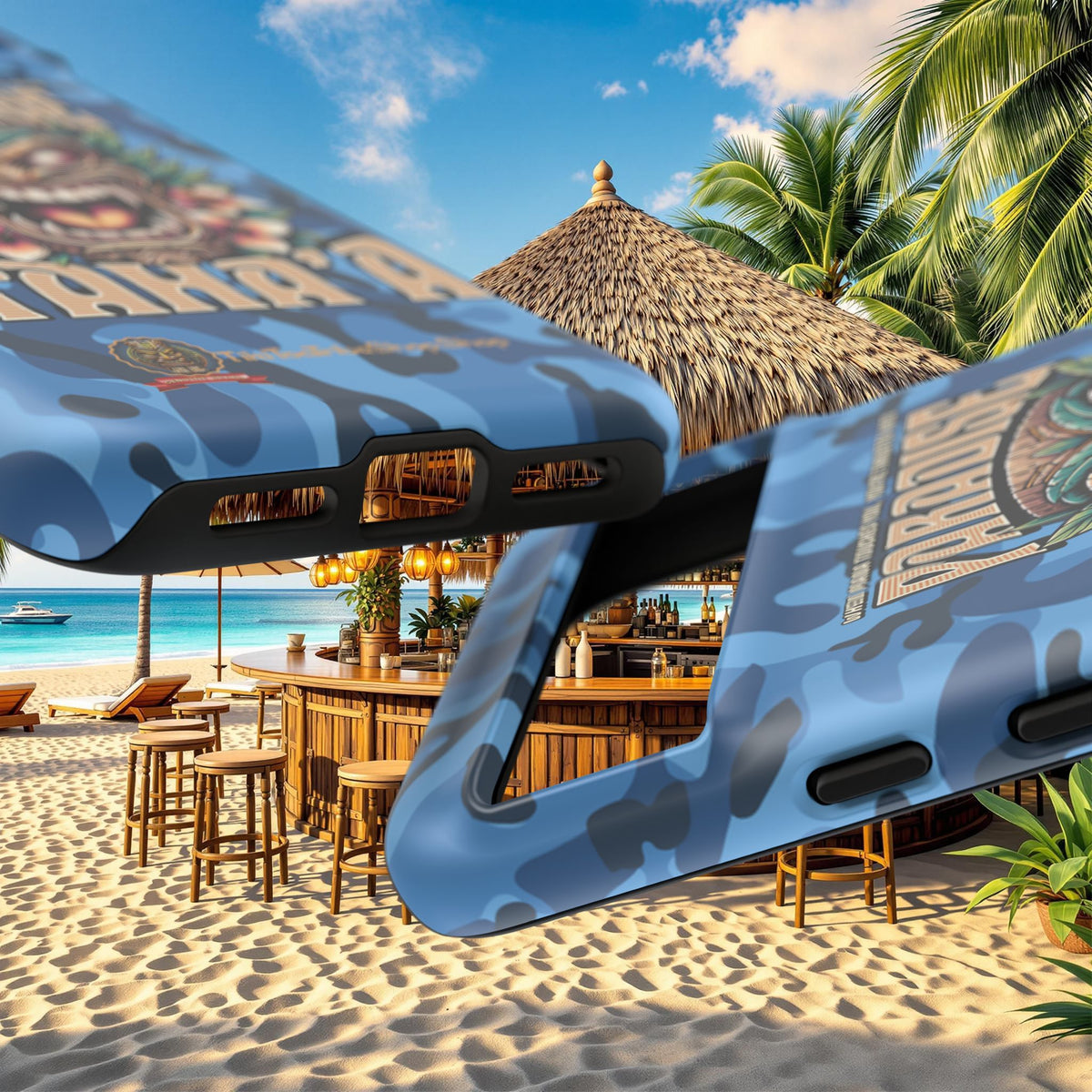 Tahaa – Coque Antichoc Premium « Tiki Féroce » | Design Tribal & Protection Maximale