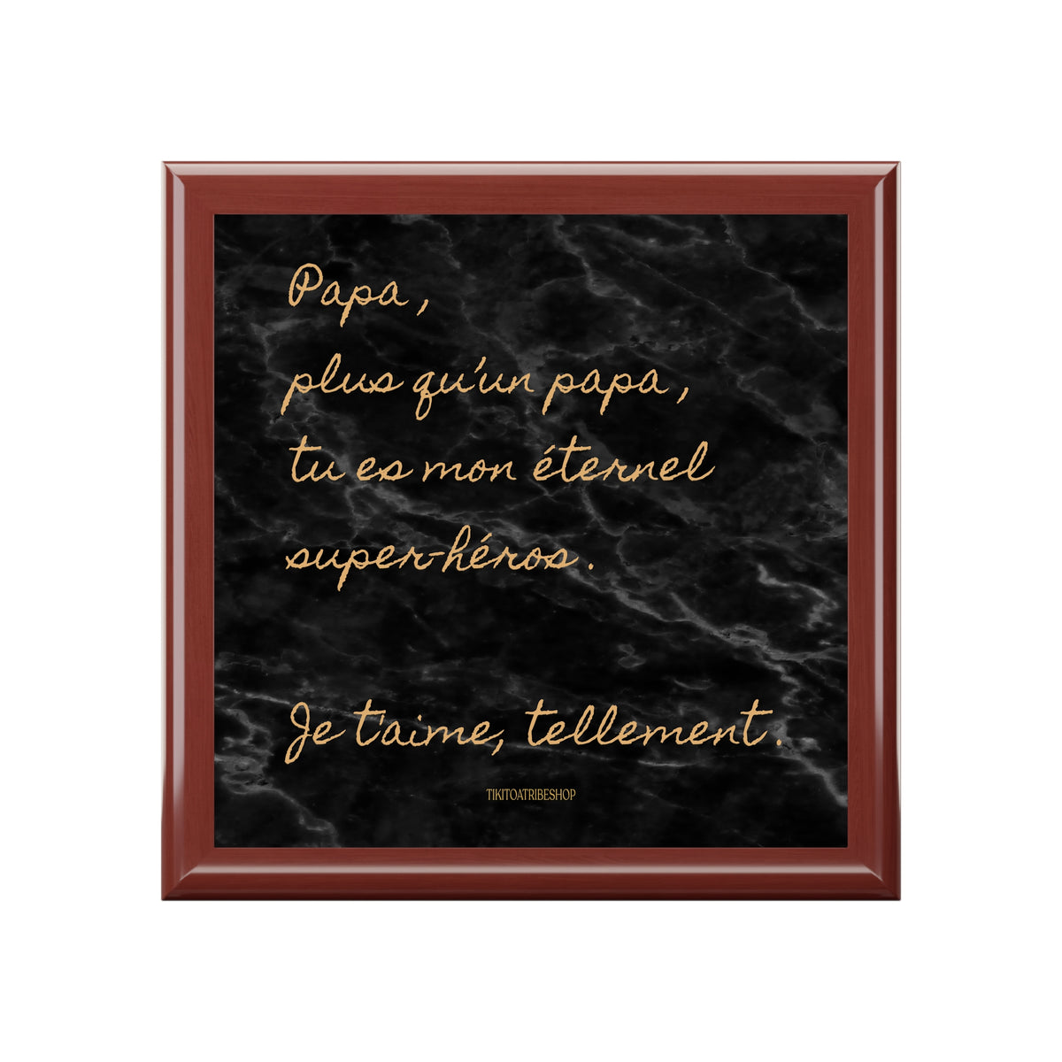 Coffret à Bijoux en bois noble avec carreaux céramique