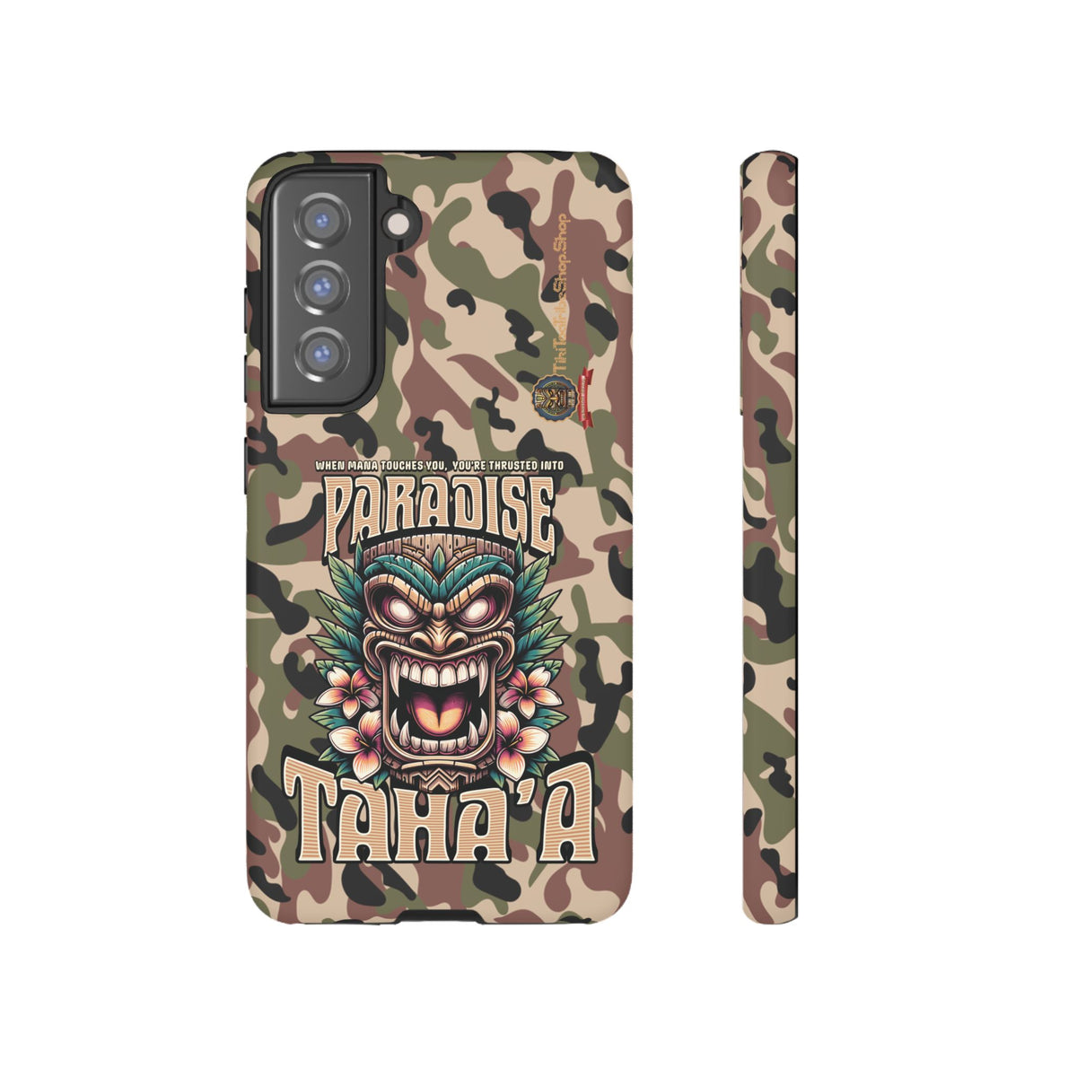 Tahaa – Coque Antichoc Premium « Tiki Féroce » | Design Tribal & Protection Maximale