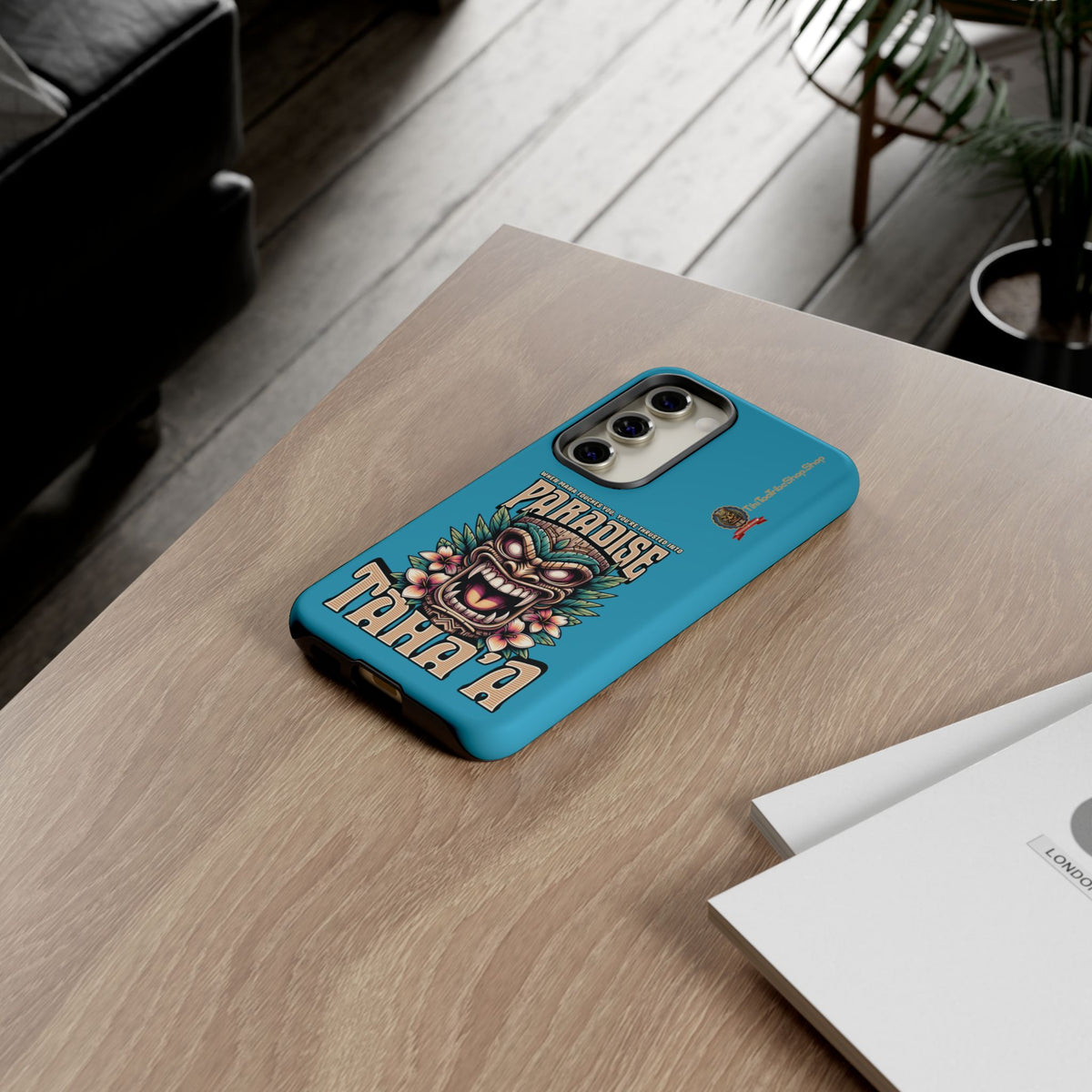 Tahaa – Coque Antichoc Premium « Tiki Féroce » | Design Tribal & Protection Maximale