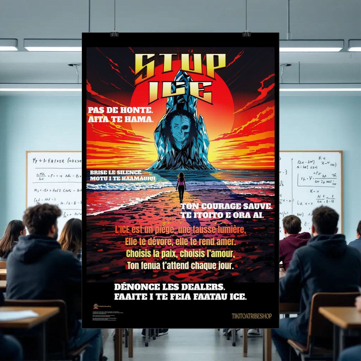 Posters Anti-ICE Polynésie – Affiches de Sensibilisation Contre la Drogue “Paruru i te ora – Brisons les chaînes de l’ICE”