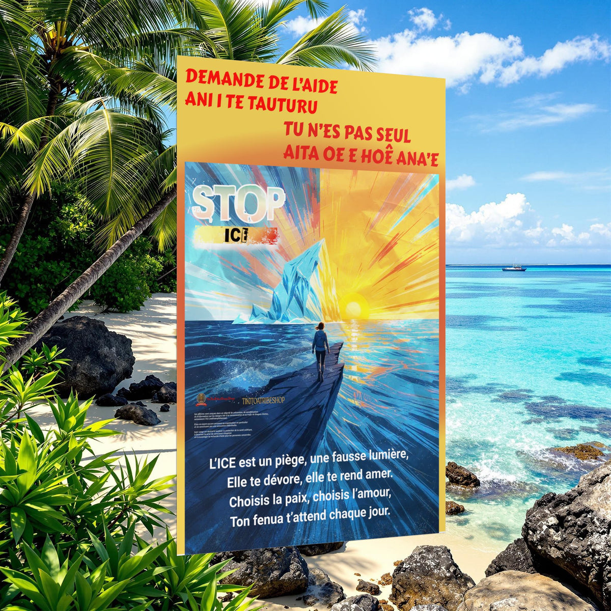Posters Anti-ICE Polynésie – Affiches de Sensibilisation Contre la Drogue “Paruru i te ora – Brisons les chaînes de l’ICE”