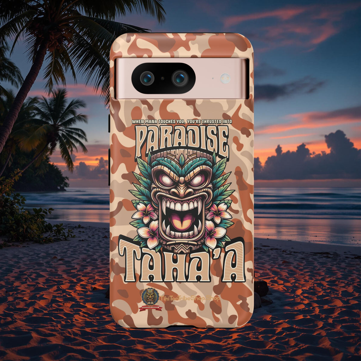Tahaa – Coque Antichoc Premium « Tiki Féroce » | Design Tribal & Protection Maximale