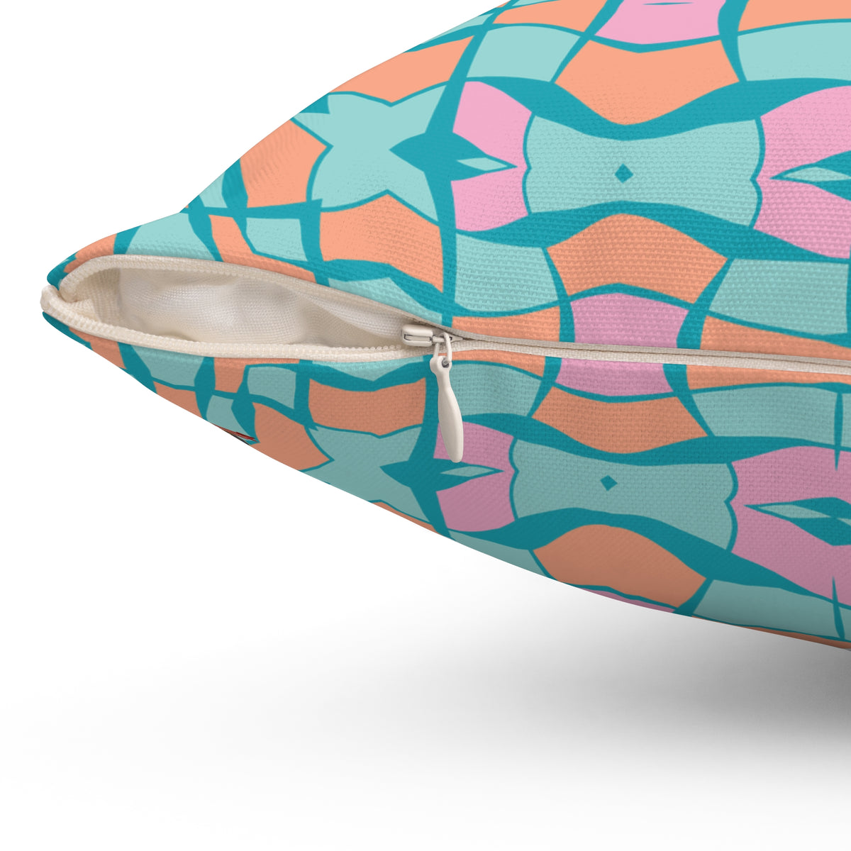 Geometric Abstract: Pink Blue Waves Ambiance