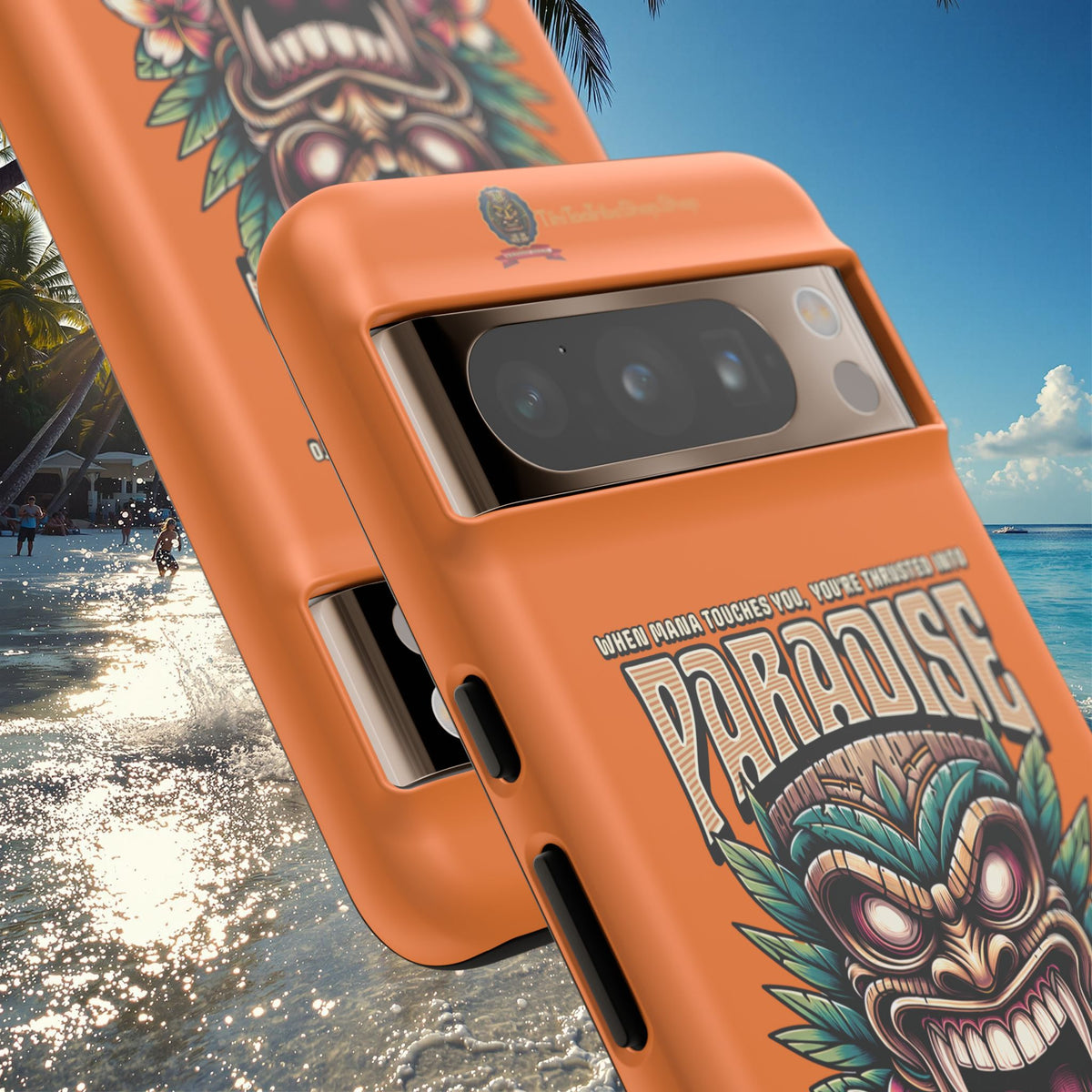 Tahaa – Coque Antichoc Premium « Tiki Féroce » | Design Tribal & Protection Maximale