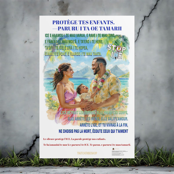 Posters Anti-ICE Polynésie – Affiches de Sensibilisation Contre la Drogue “Paruru i te ora – Brisons les chaînes de l’ICE”