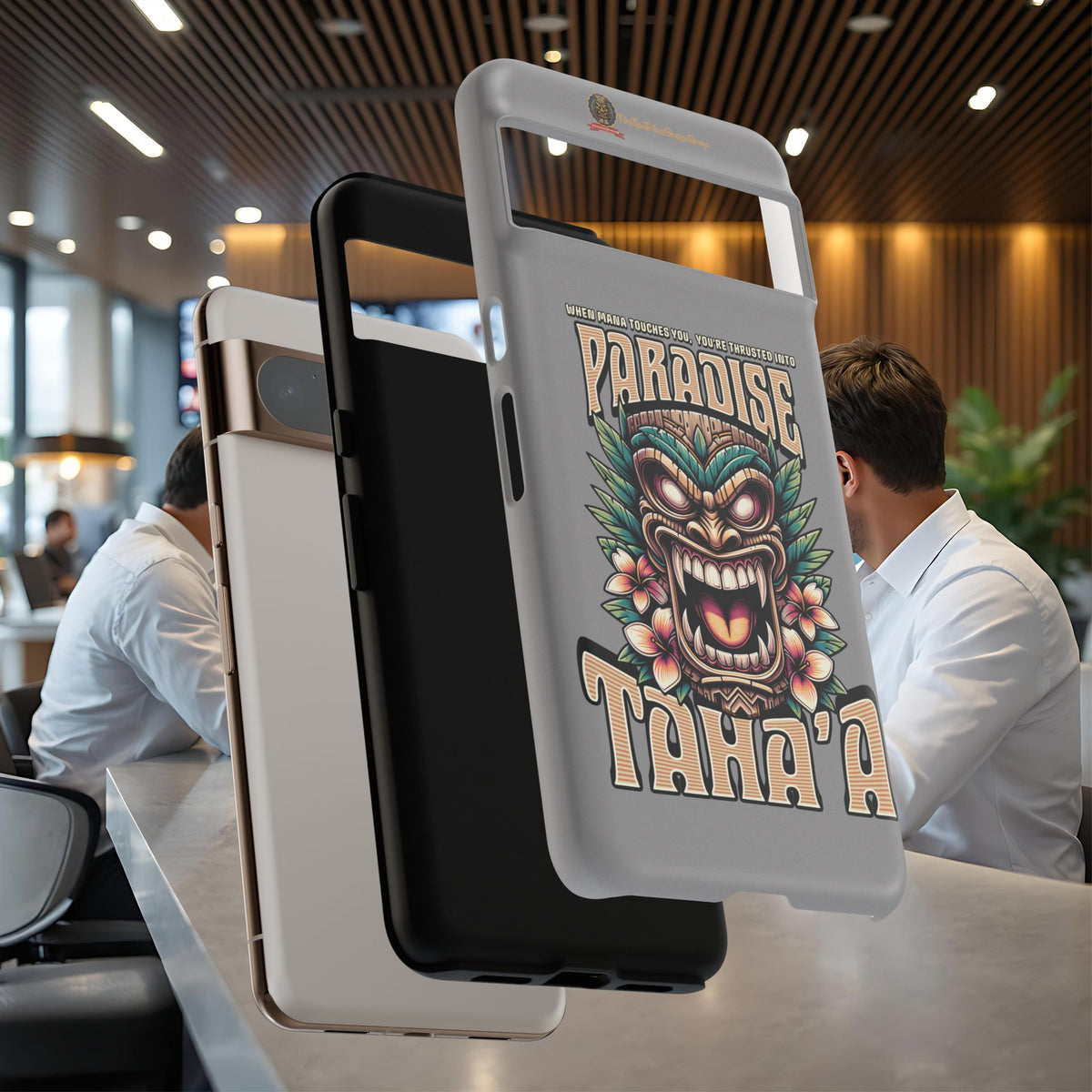 Tahaa – Coque Antichoc Premium « Tiki Féroce » | Design Tribal & Protection Maximale
