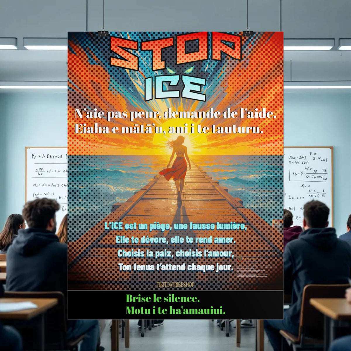 Posters Anti-ICE Polynésie – Affiches de Sensibilisation Contre la Drogue “Paruru i te ora – Brisons les chaînes de l’ICE”