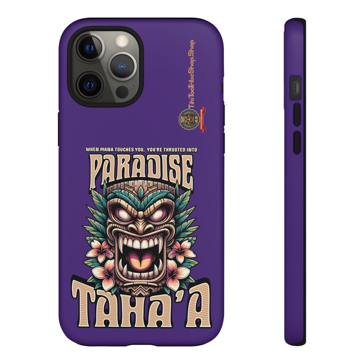Tahaa – Coque Antichoc Premium « Tiki Féroce » | Design Tribal & Protection Maximale