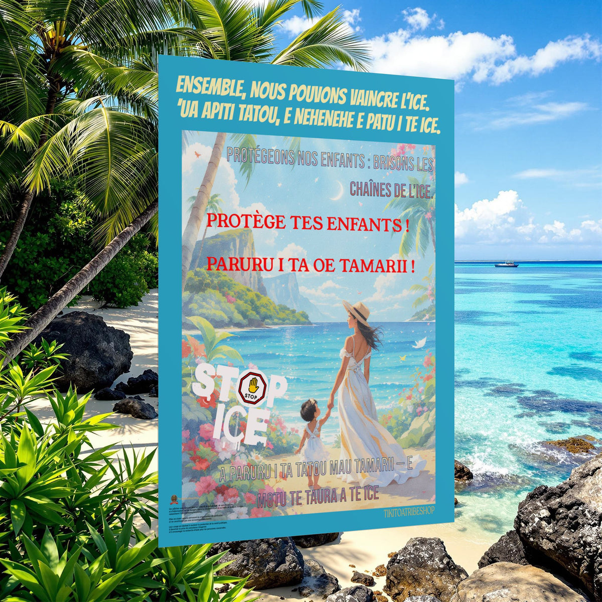 Posters Anti-ICE Polynésie – Affiches de Sensibilisation Contre la Drogue “Paruru i te ora – Brisons les chaînes de l’ICE”
