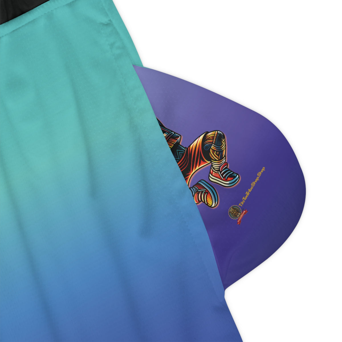 B-BALL SHORTS - Lagoon Blue Gradient &amp; Ocean Style