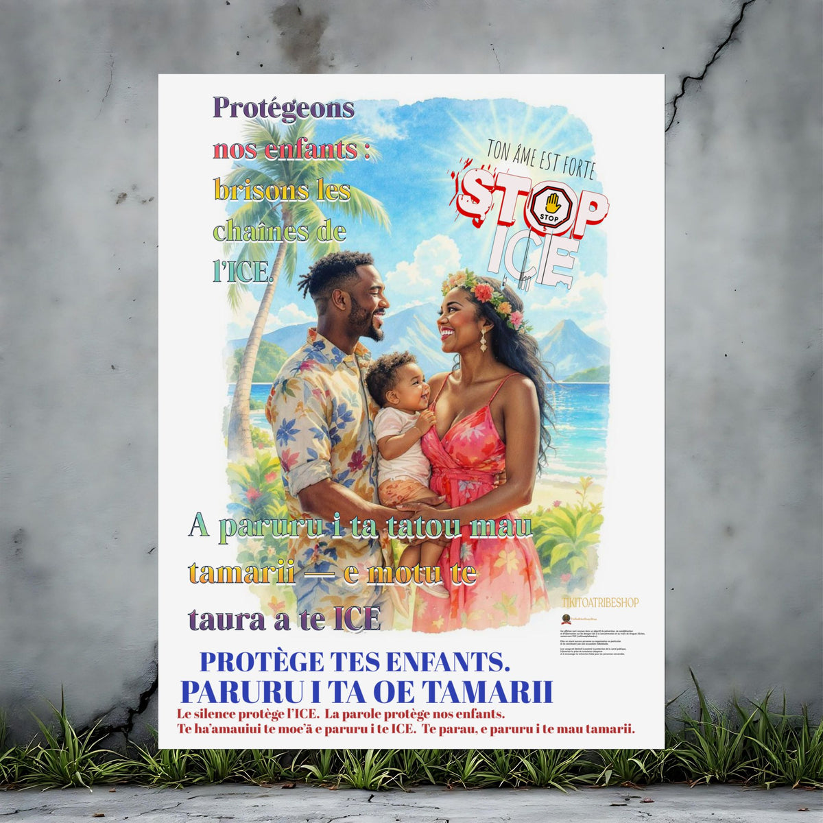 Posters Anti-ICE Polynésie – Affiches de Sensibilisation Contre la Drogue “Paruru i te ora – Brisons les chaînes de l’ICE”