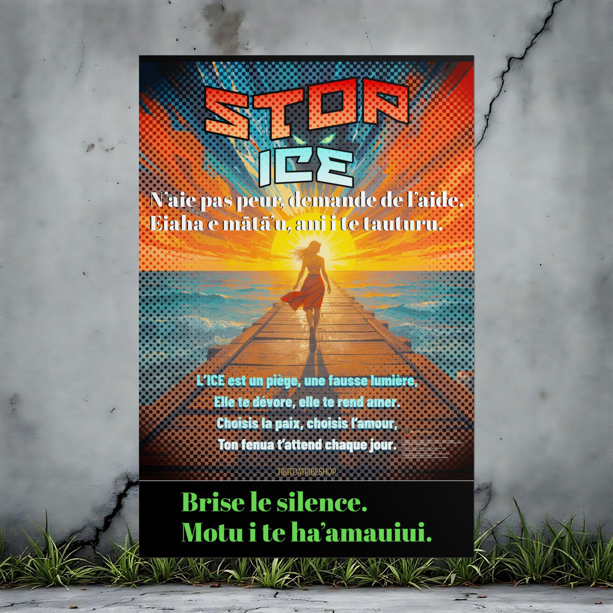 Posters Anti-ICE Polynésie – Affiches de Sensibilisation Contre la Drogue “Paruru i te ora – Brisons les chaînes de l’ICE”