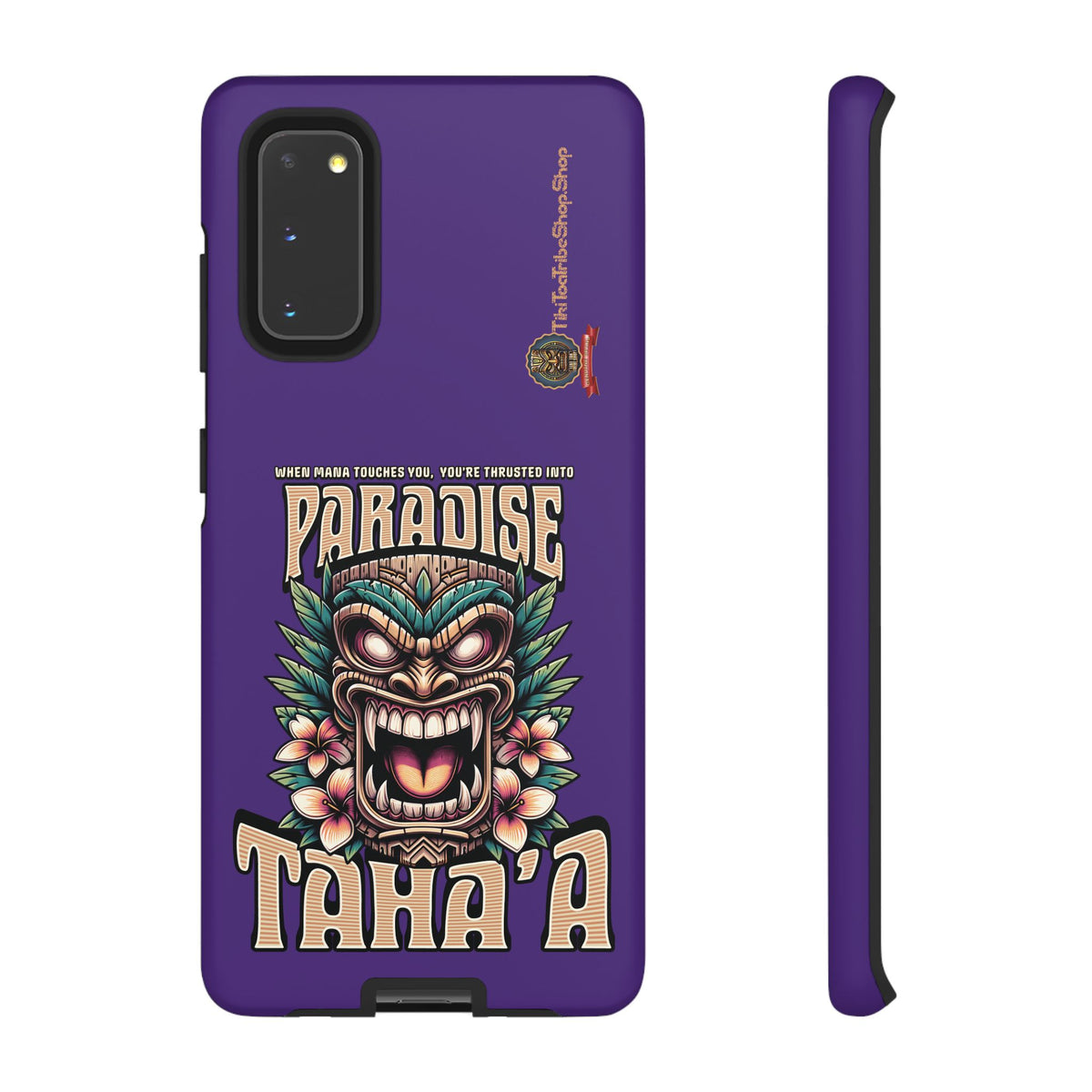 Tahaa – Coque Antichoc Premium « Tiki Féroce » | Design Tribal & Protection Maximale