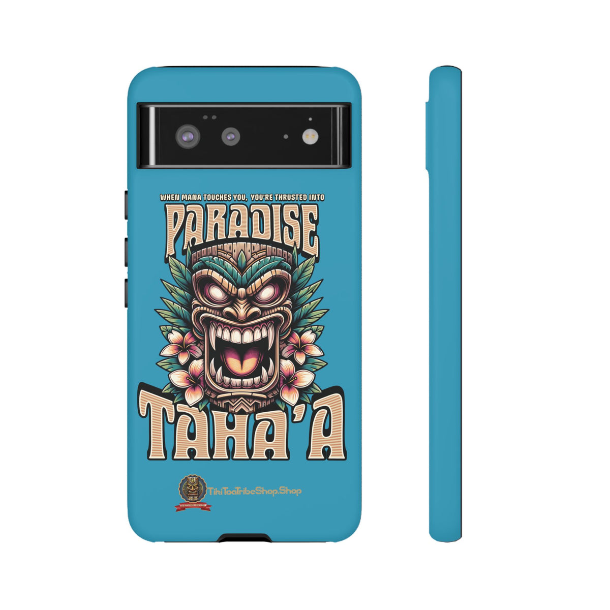 Tahaa – Coque Antichoc Premium « Tiki Féroce » | Design Tribal & Protection Maximale