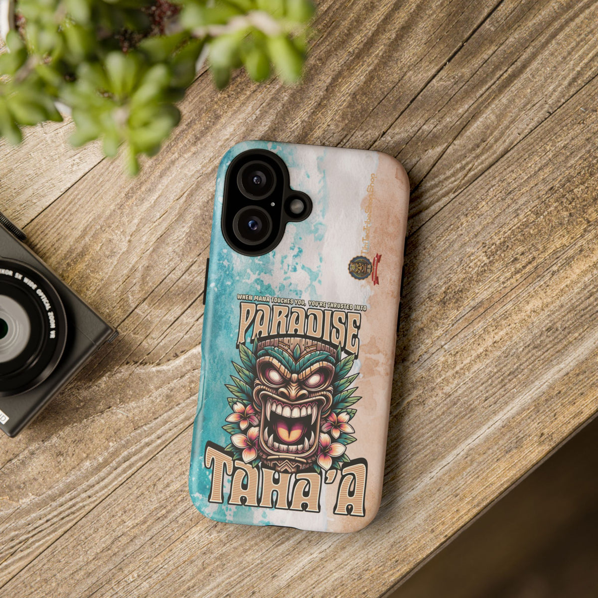 Tahaa – Coque Antichoc Premium « Tiki Féroce » | Design Tribal & Protection Maximale