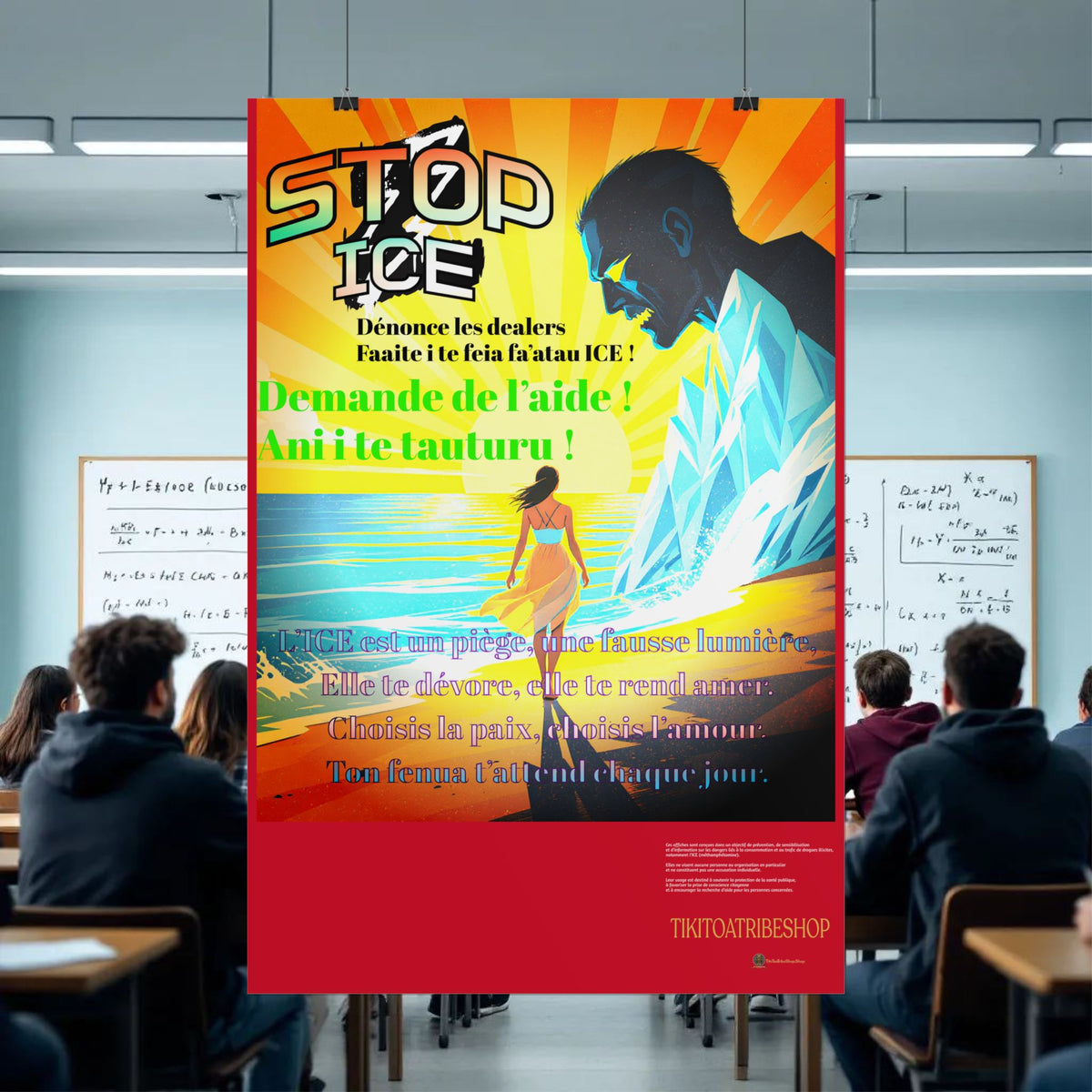 Anti-ICE Polynésie – Affiches de Sensibilisation Contre la Drogue “Paruru i te ora – Brisons les chaînes de l’ICE”