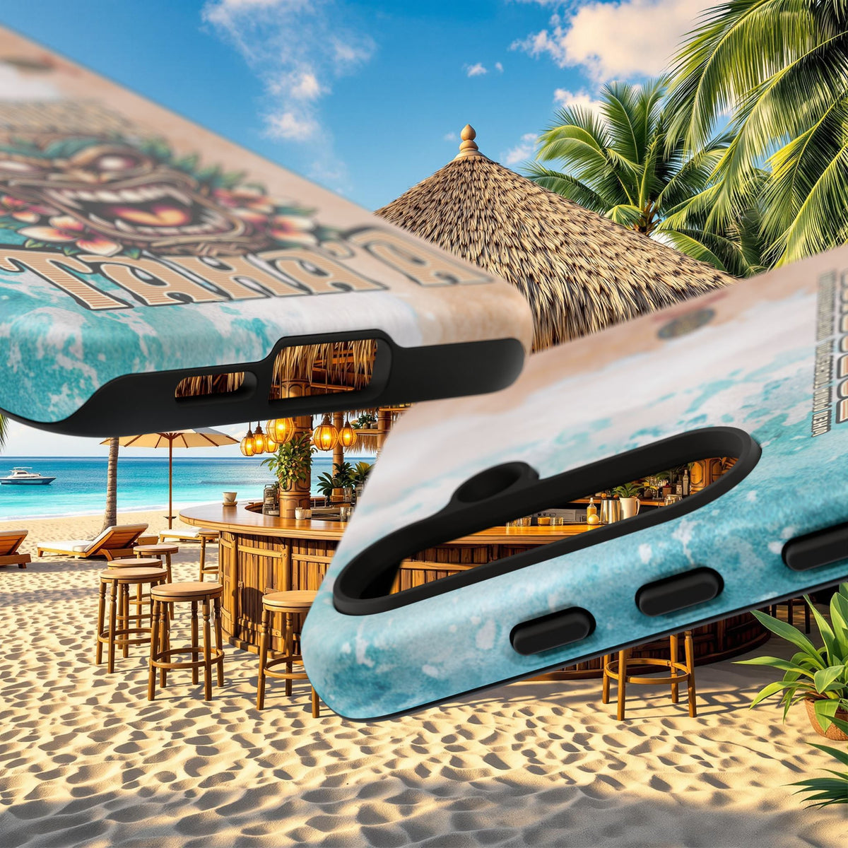 Tahaa – Coque Antichoc Premium « Tiki Féroce » | Design Tribal & Protection Maximale