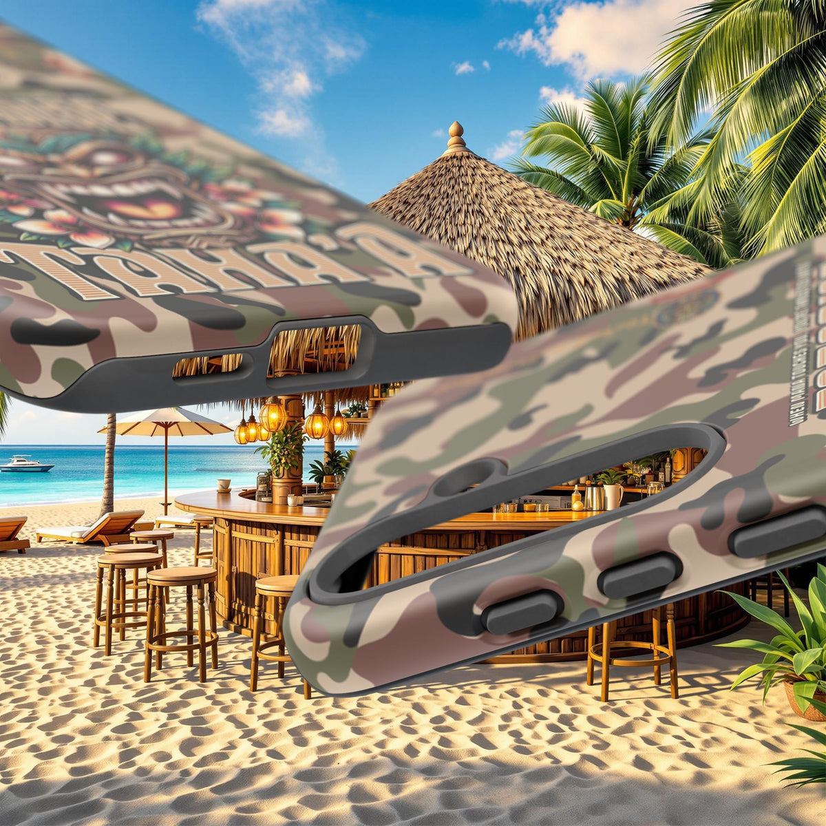 Tahaa – Coque Antichoc Premium « Tiki Féroce » | Design Tribal & Protection Maximale