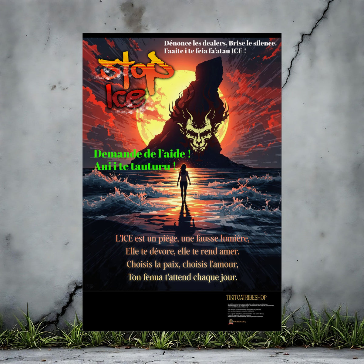 Posters Anti-ICE Polynésie – Affiches de Sensibilisation Contre la Drogue “Paruru i te ora – Brisons les chaînes de l’ICE”