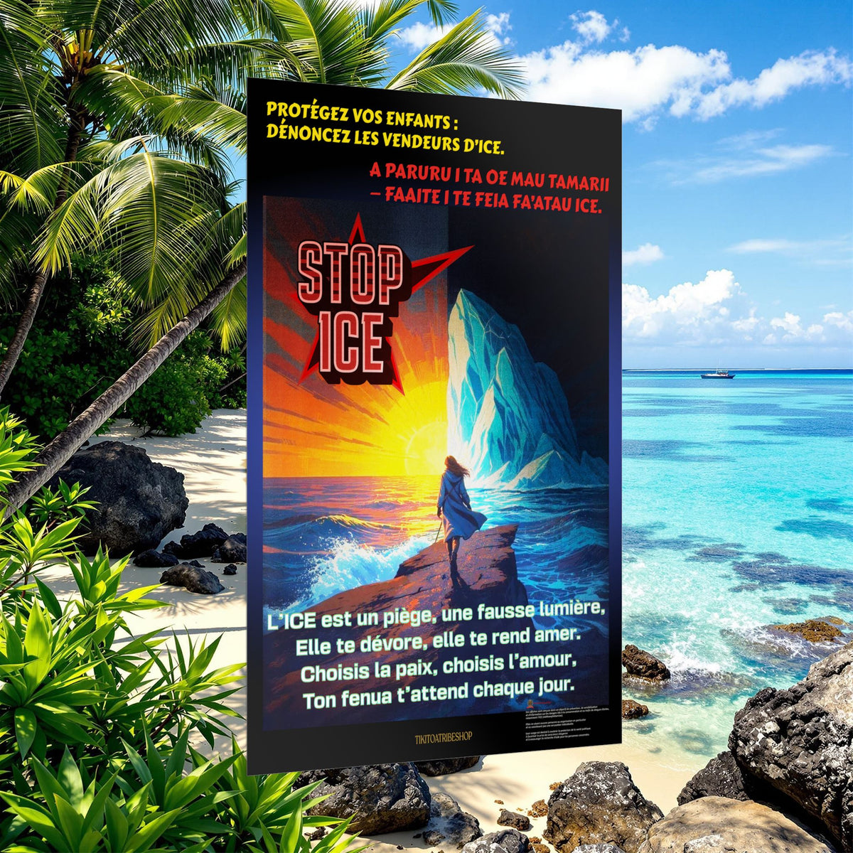 Posters Anti-ICE Polynésie – Affiches de Sensibilisation Contre la Drogue “Paruru i te ora – Brisons les chaînes de l’ICE”