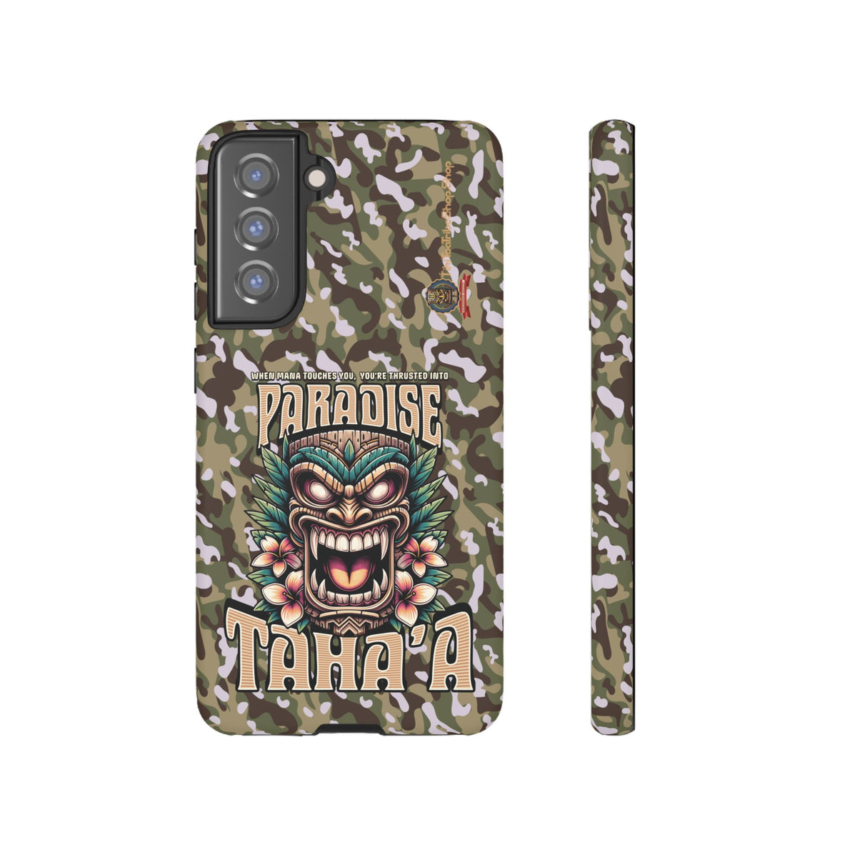 Tahaa – Coque Antichoc Premium « Tiki Féroce » | Design Tribal & Protection Maximale