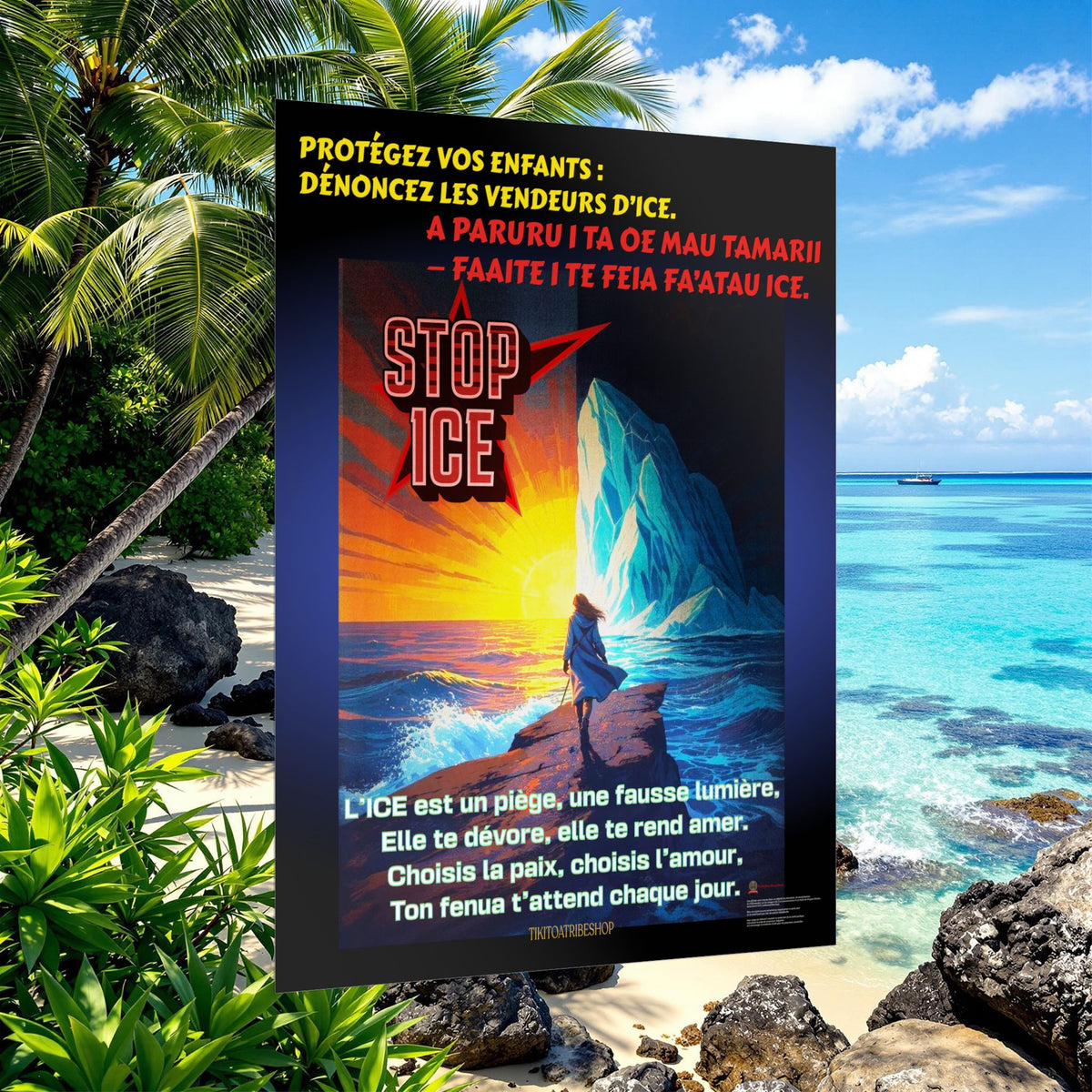 Posters Anti-ICE Polynésie – Affiches de Sensibilisation Contre la Drogue “Paruru i te ora – Brisons les chaînes de l’ICE”