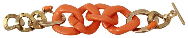 ERMANNO SCERVINO: Bright Orange Chain Bracelet - Unisex Trendy Piece