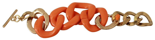 ERMANNO SCERVINO: Bright Orange Chain Bracelet - Unisex Trendy Piece
