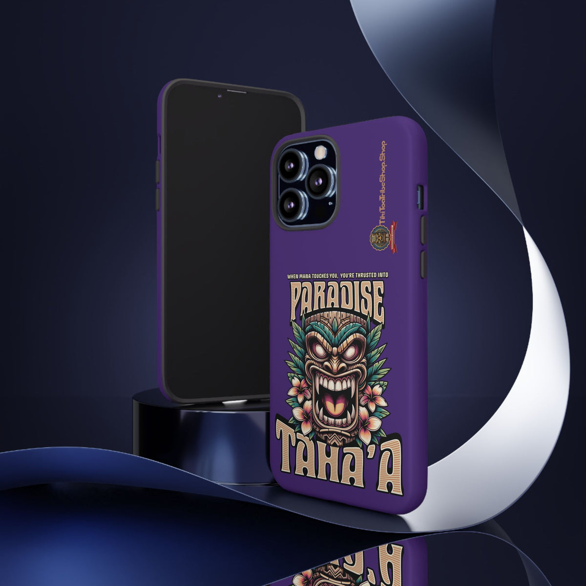 Tahaa – Coque Antichoc Premium « Tiki Féroce » | Design Tribal & Protection Maximale