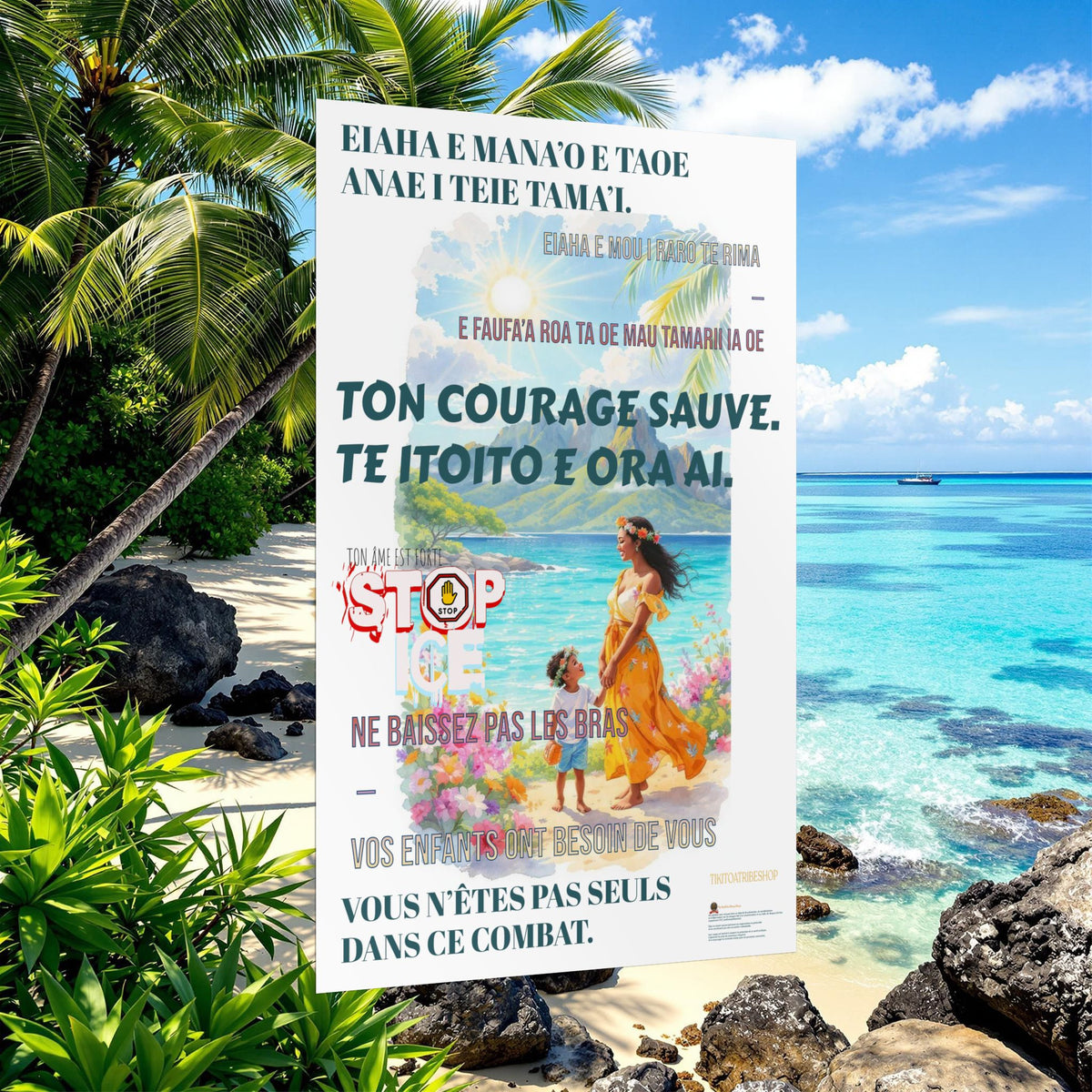 Posters Anti-ICE Polynésie – Affiches de Sensibilisation Contre la Drogue “Paruru i te ora – Brisons les chaînes de l’ICE”