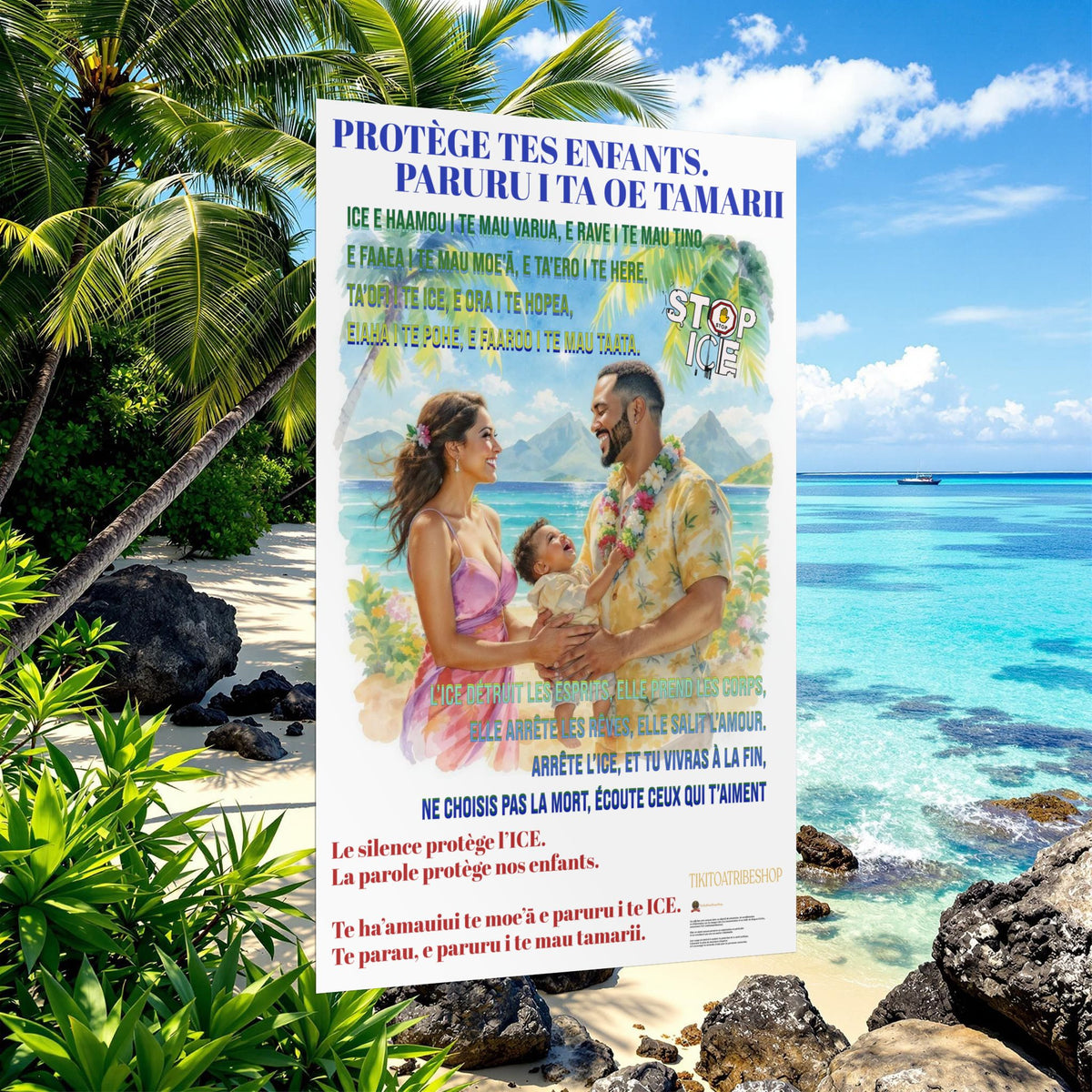 Posters Anti-ICE Polynésie – Affiches de Sensibilisation Contre la Drogue “Paruru i te ora – Brisons les chaînes de l’ICE”