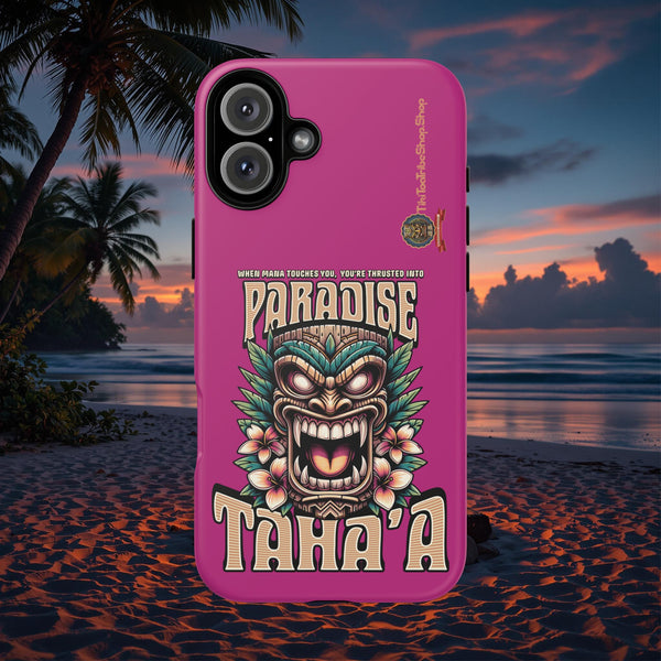 Tahaa – Coque Antichoc Premium « Tiki Féroce » | Design Tribal & Protection Maximale