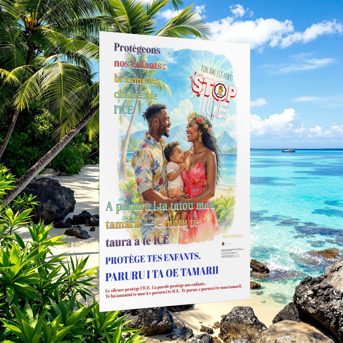 Posters Anti-ICE Polynésie – Affiches de Sensibilisation Contre la Drogue “Paruru i te ora – Brisons les chaînes de l’ICE”