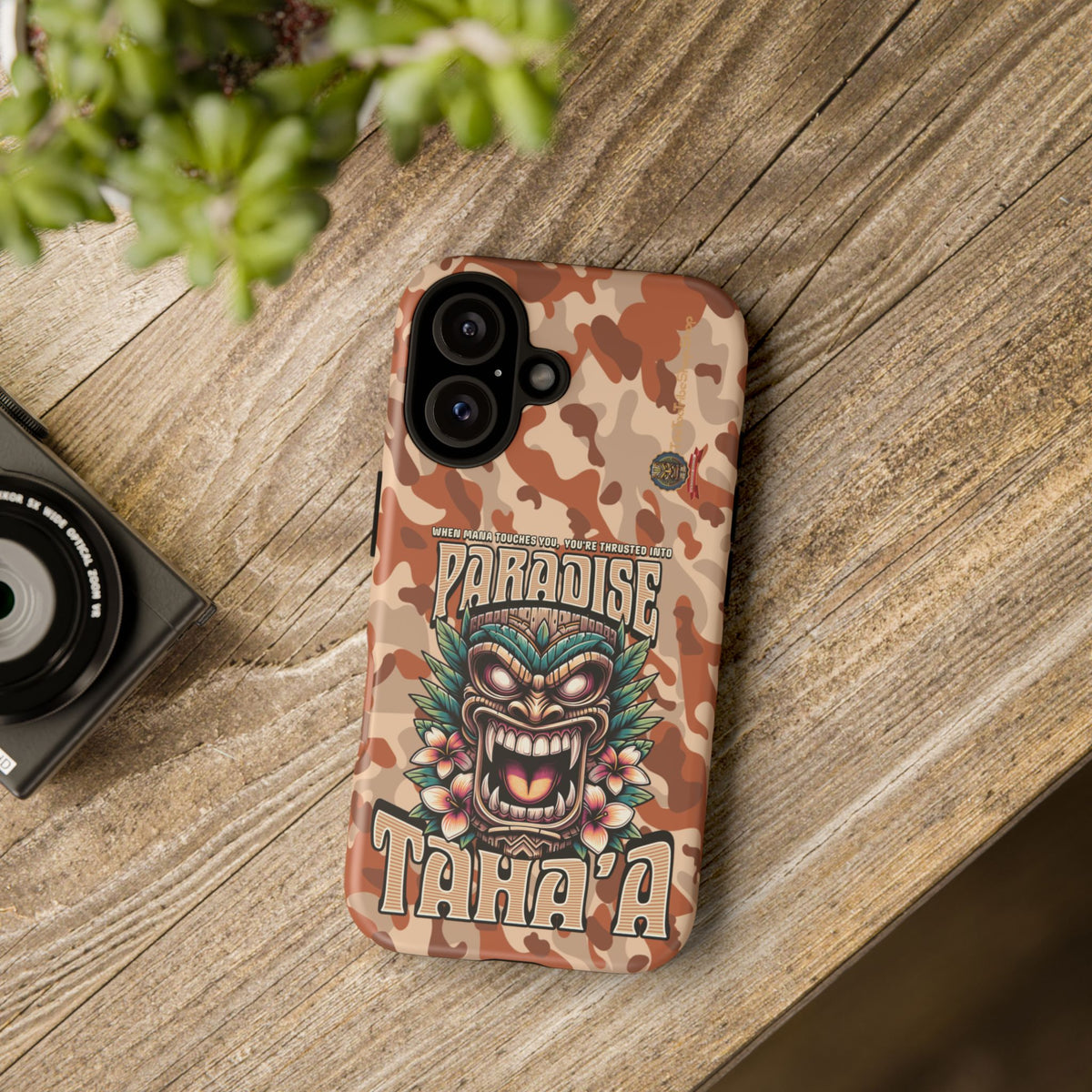 Tahaa – Coque Antichoc Premium « Tiki Féroce » | Design Tribal & Protection Maximale