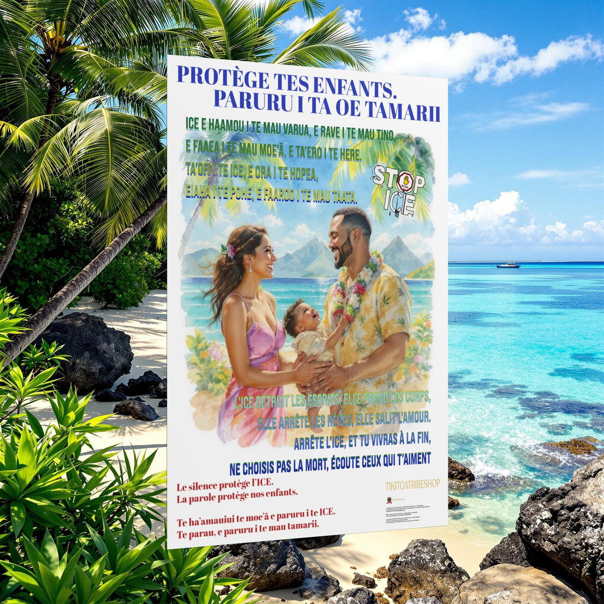 Posters Anti-ICE Polynésie – Affiches de Sensibilisation Contre la Drogue “Paruru i te ora – Brisons les chaînes de l’ICE”