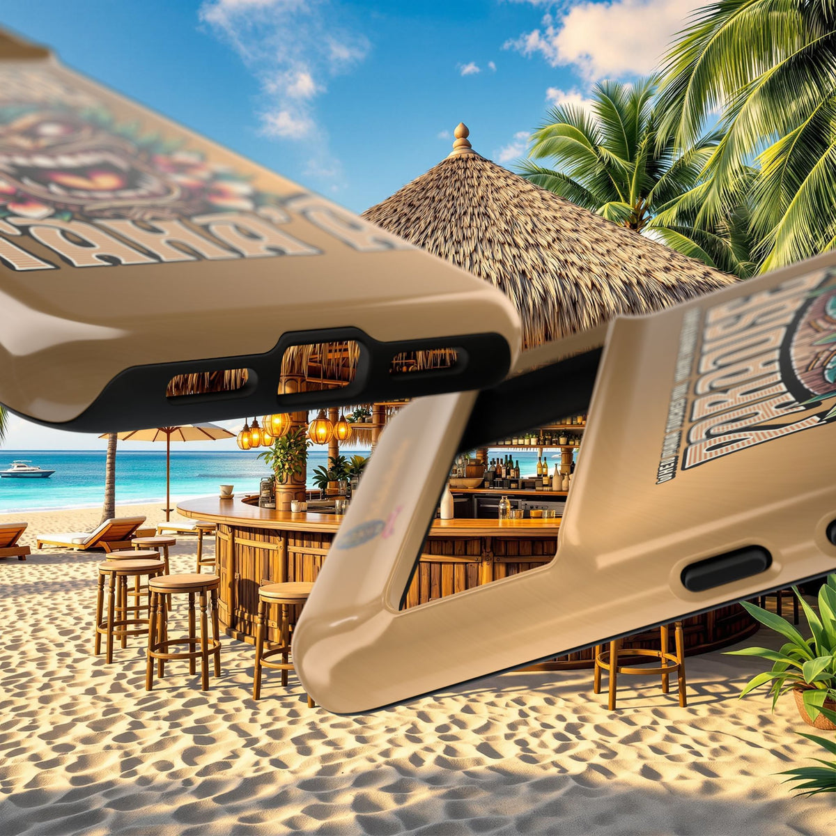 Tahaa – Coque Antichoc Premium « Tiki Féroce » | Design Tribal & Protection Maximale