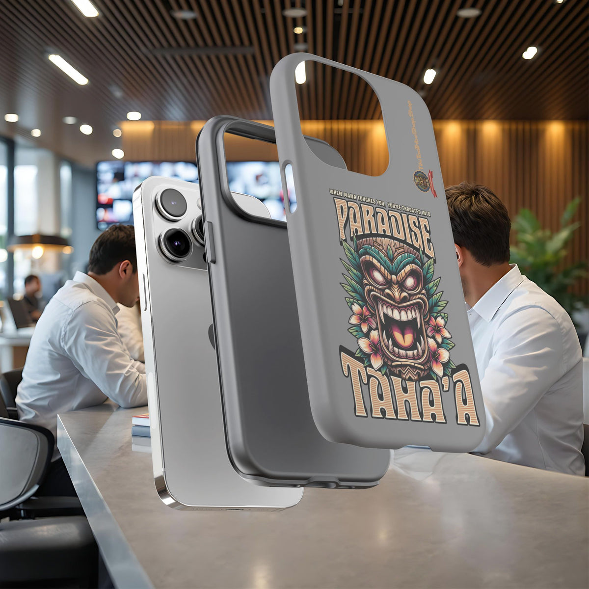 Tahaa – Coque Antichoc Premium « Tiki Féroce » | Design Tribal & Protection Maximale
