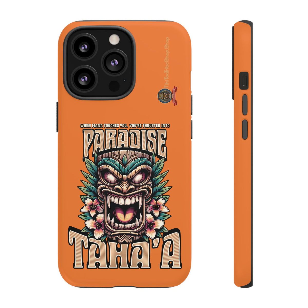 Tahaa – Coque Antichoc Premium « Tiki Féroce » | Design Tribal & Protection Maximale