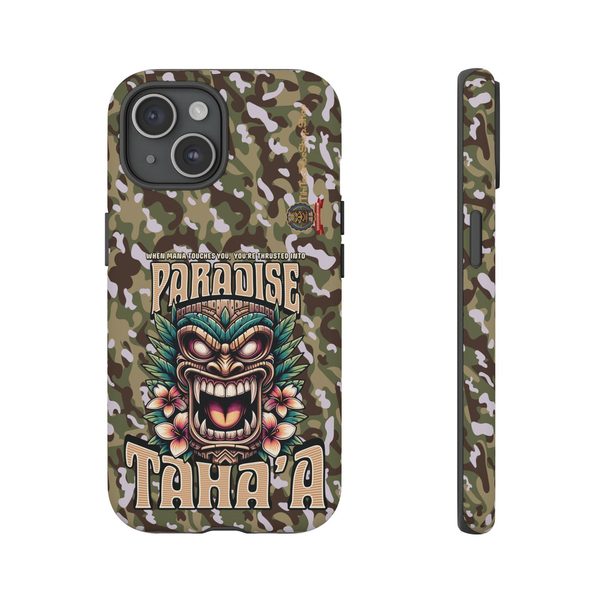Tahaa – Coque Antichoc Premium « Tiki Féroce » | Design Tribal & Protection Maximale